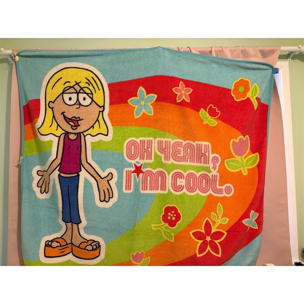 Disney Store Lizzie McGuire Throw Blanket Multicolor Y2K Vintage Plush